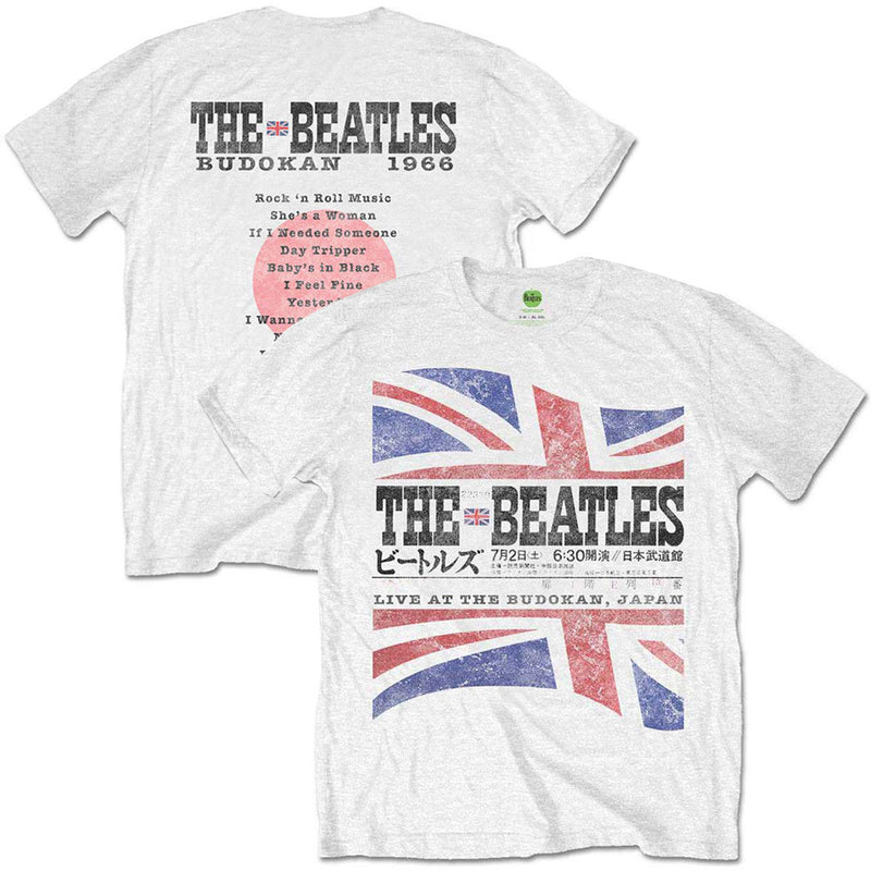 THE BEATLES - Official Budokan Set List ( Vintage Finish ) / Back Print / T-Shirt / Men's