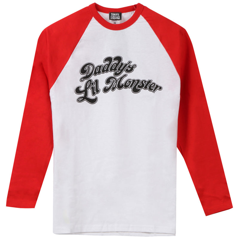 SUICIDE SQUAD - Official Daddys Little Monster Raglan / Long Sleeves / T-Shirt / Men's