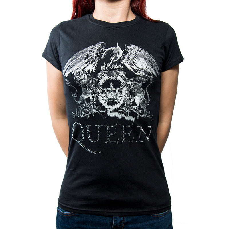 QUEEN - Official Logo / Diamante (Brand) / T-Shirt / Women's