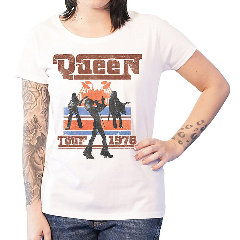 QUEEN - Official 1976 Tour Silhouettes / T-Shirt / Women's