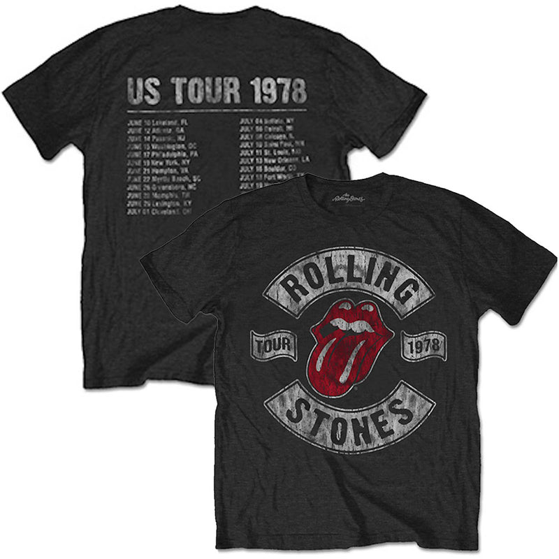 ROLLING STONES - Official Us Tour 1978 (Reprinted Tour T Series) / Back Print / T-Shirt / Men's