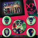 SUICIDE SQUAD - Official SKULLS Set of 5 / Button Badge