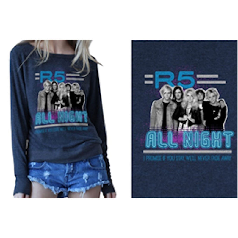 R5 - Official All Night Group / Long-Sleeved / T-Shirt / Men's