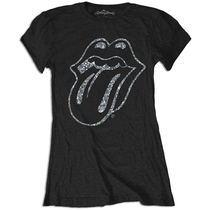 ROLLING STONES - Official Tongue / Diamante (Brand) / T-Shirt / Women's