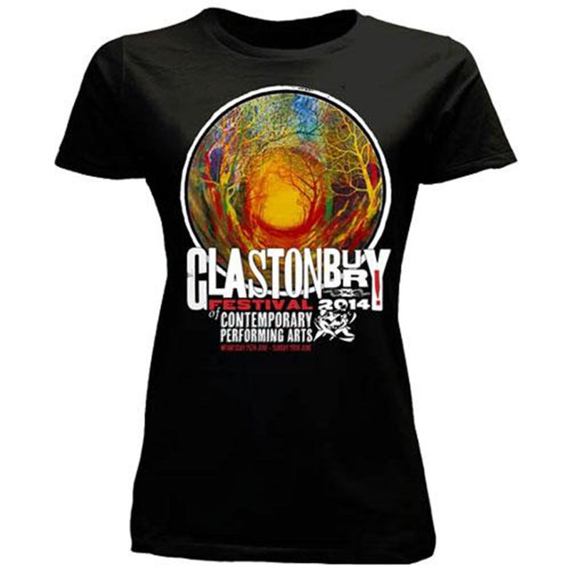 GLASTONBURY - Official There Festival 2014/背面印花/T 卹/女士