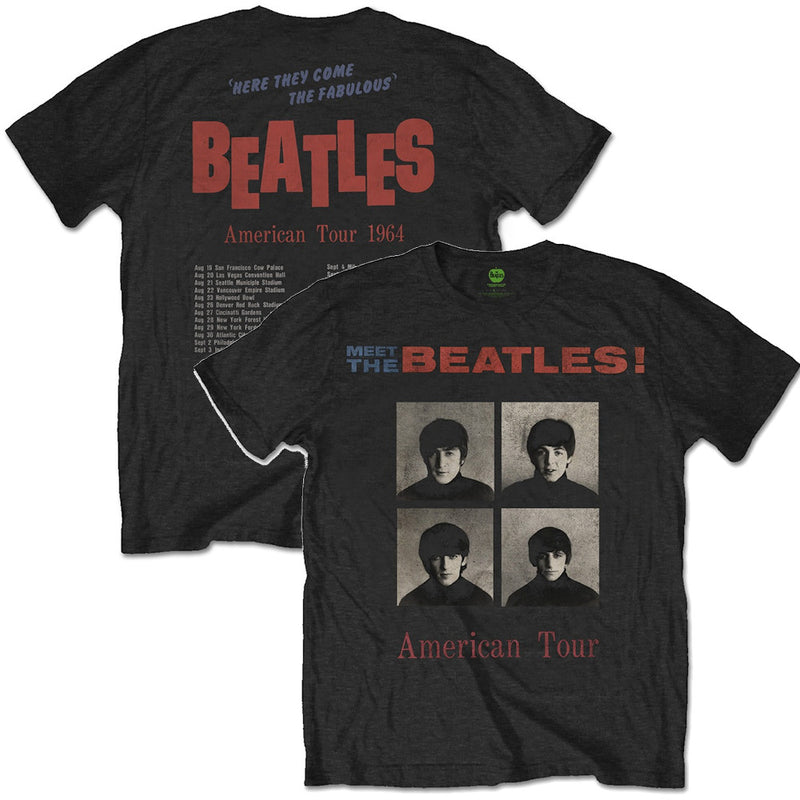 THE BEATLES - Official American Tour 1964 / Hdn (Reprinted Tour T Series) / Yes Back Print / T-Shirt / Men's