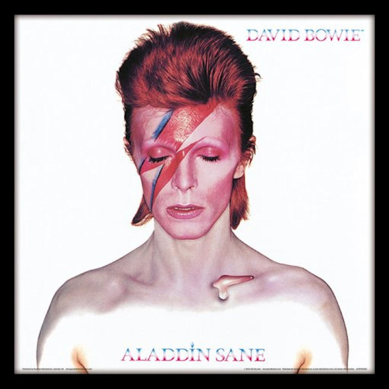 DAVID BOWIE - 官方 Aladdin Sane（專輯封面裱框印花）/裱框印花