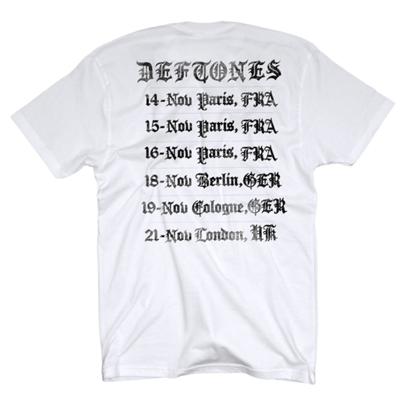 DEFTONES - Official There 2015 European Tour / Back Print / T-Shirt / Men's