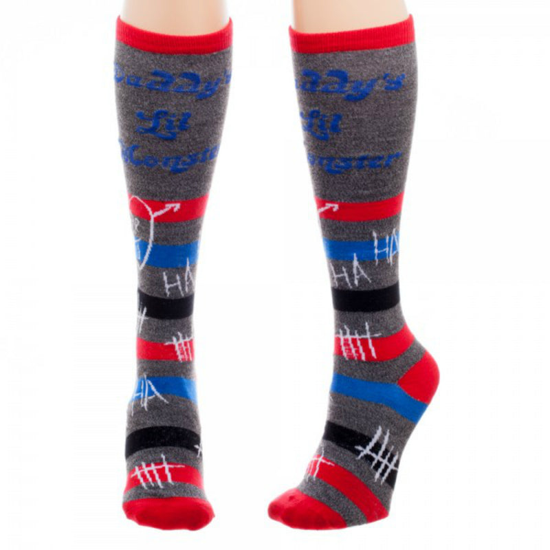 SUICIDE SQUAD - Official Harley Quinn Daddy'S Lil Monster Knee High Socks / Socks / Women's