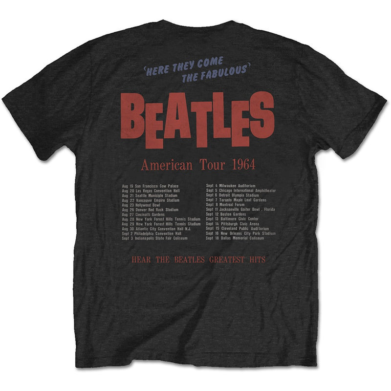 THE BEATLES - Official American Tour 1964 / Hdn (Reprinted Tour T Series) / Yes Back Print / T-Shirt / Men's