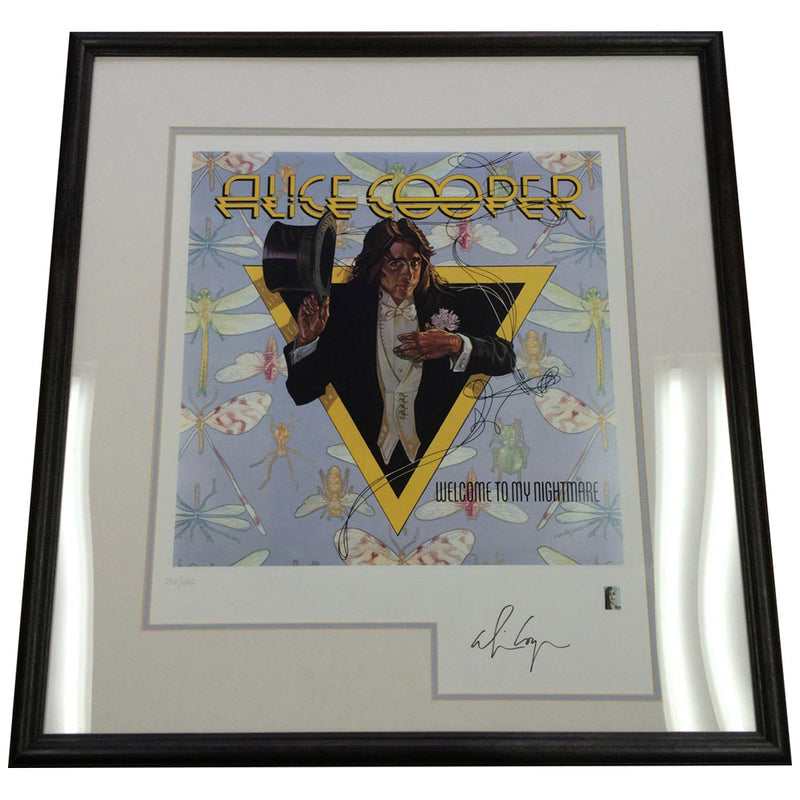 ALICE COOPER - Autograph Welcome To My Nightmare Lithograph / Collectable