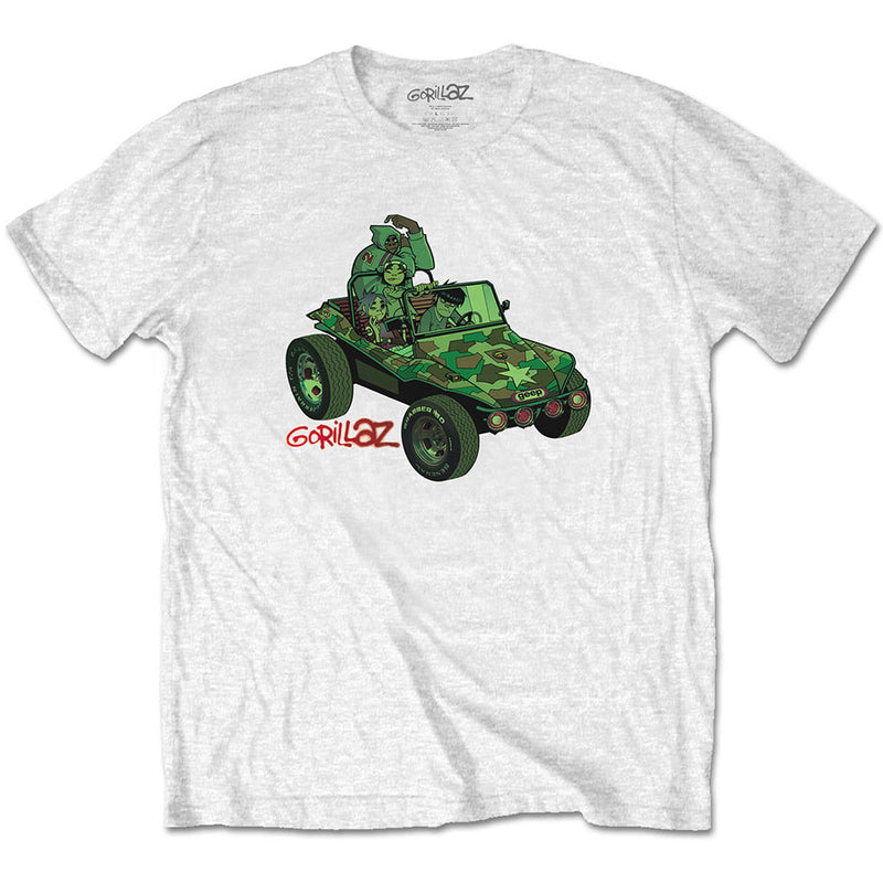 GORILLAZ - Official Green Jeep / T-Shirt / Men's