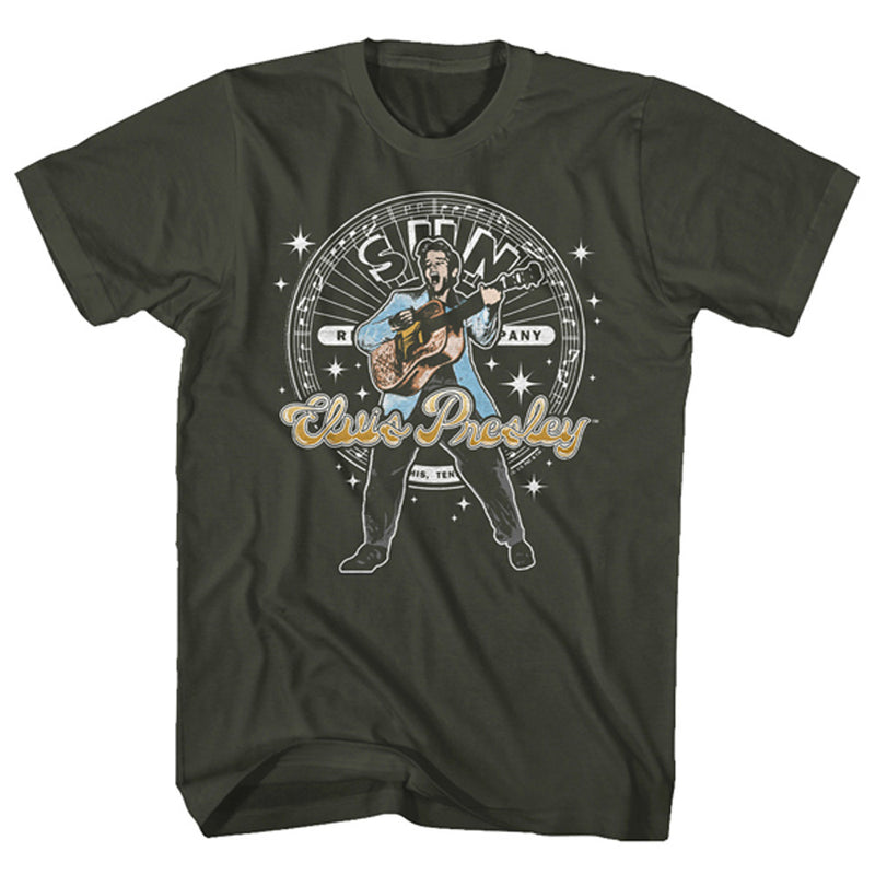 ELVIS PRESLEY - Official Circle And Sparkles / T-Shirt / Men's