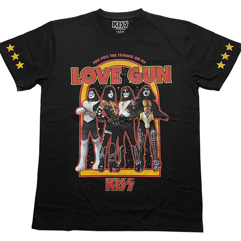 KISS - Official Love Gun Stars / Sleeve Print / T-Shirt / Men's